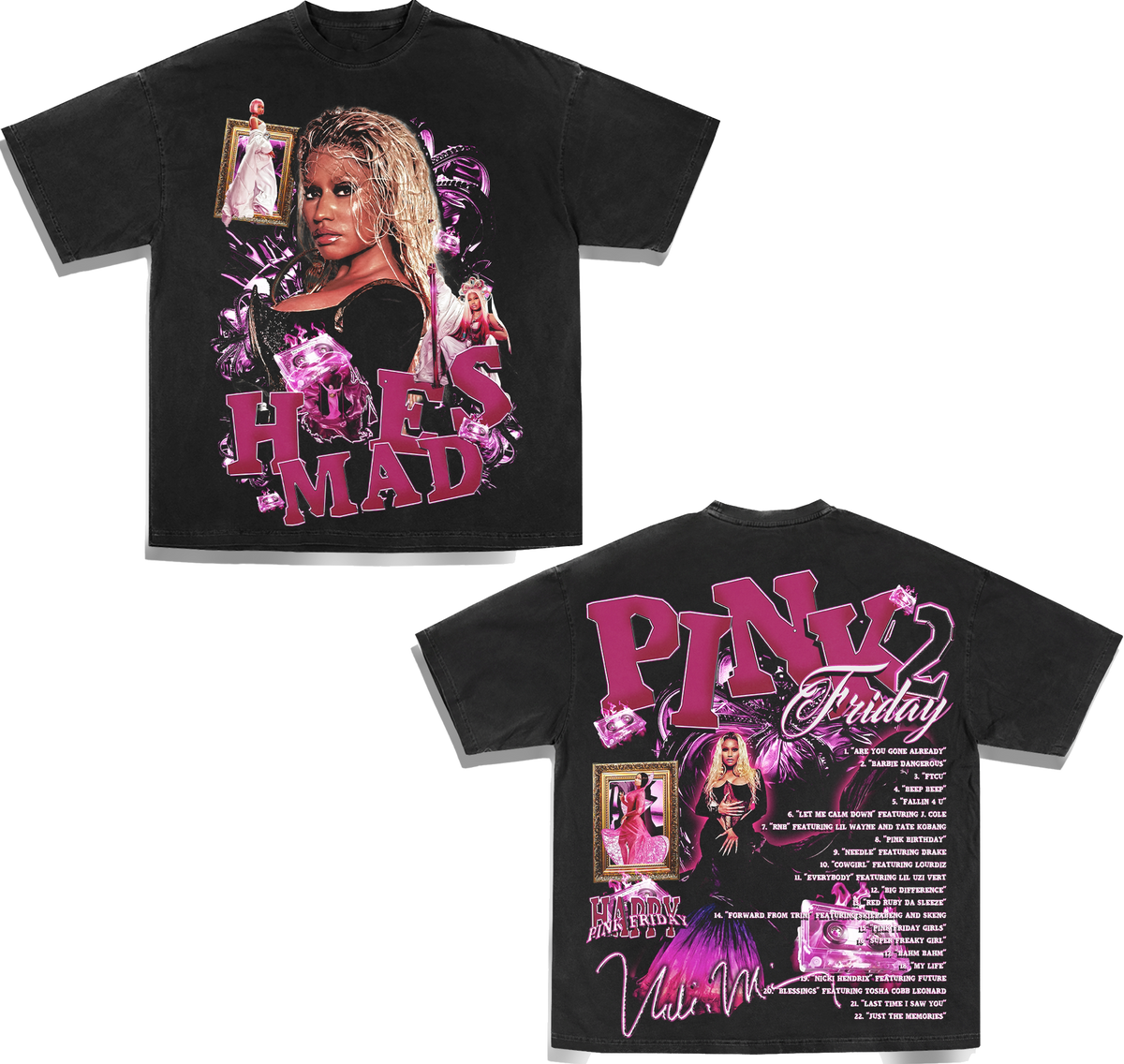 Hoes Mad Nicki Pink Friday 2 Tee (Black) hoesmad.la