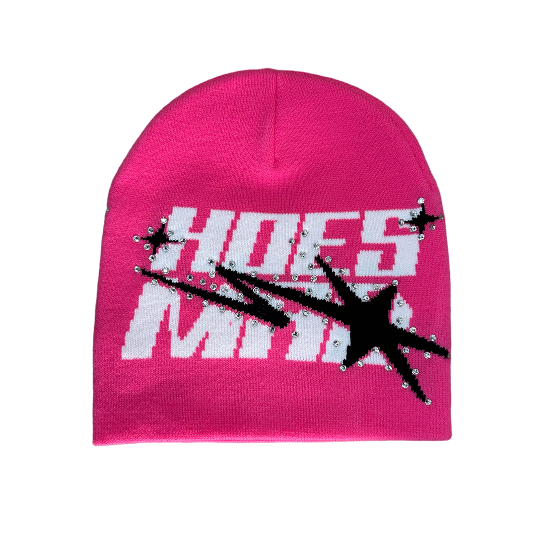 HOES MAD BEANIE - HOT PINK