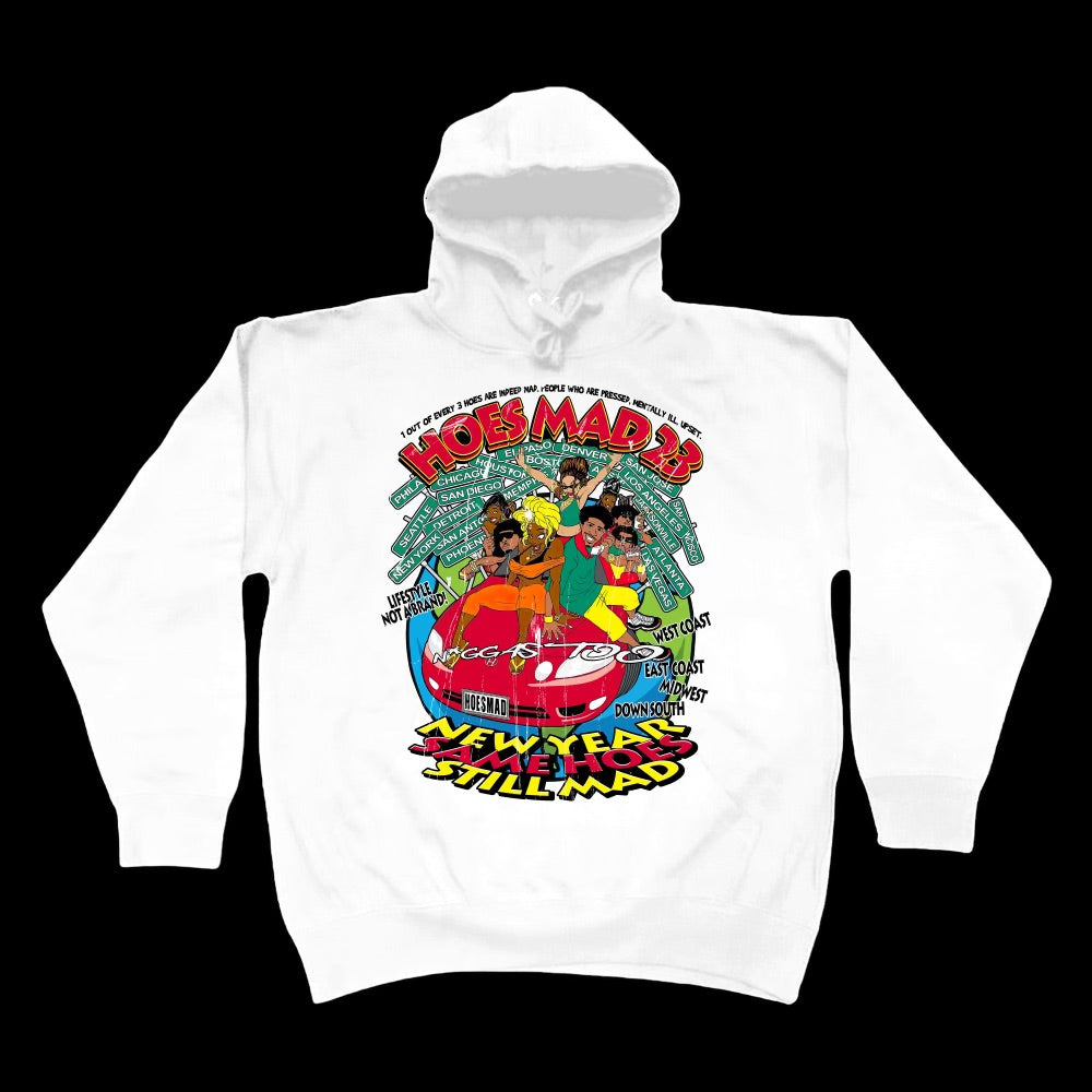HOESMAD 23 NEW YEAR HOODIE WHITE hoesmad.la