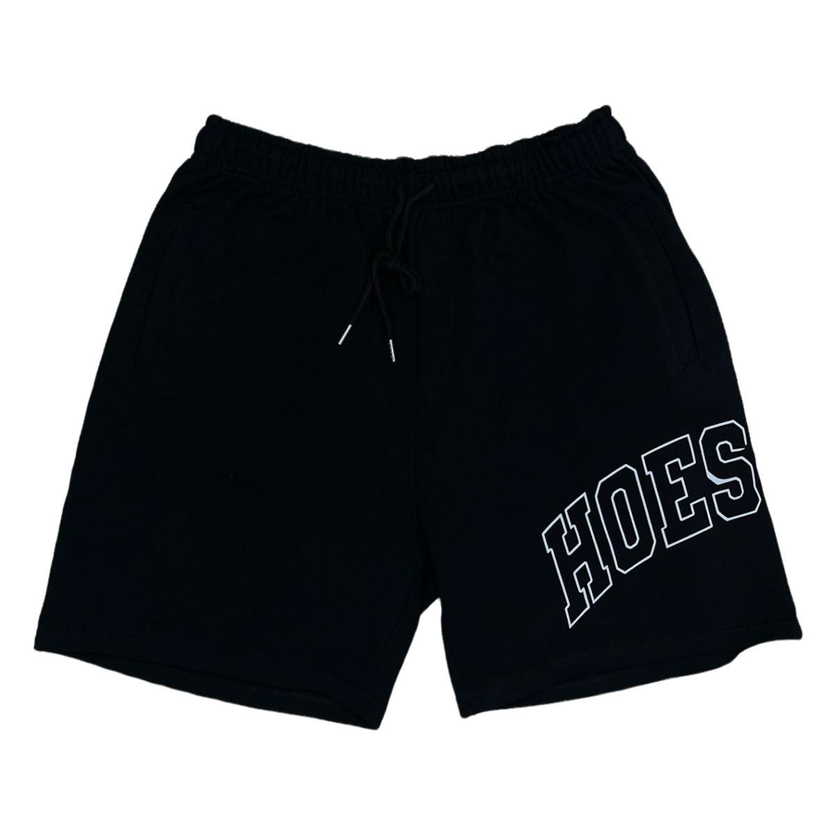 HOES MAD FLEECE SHORTS BLACK/WHITE hoesmad.la