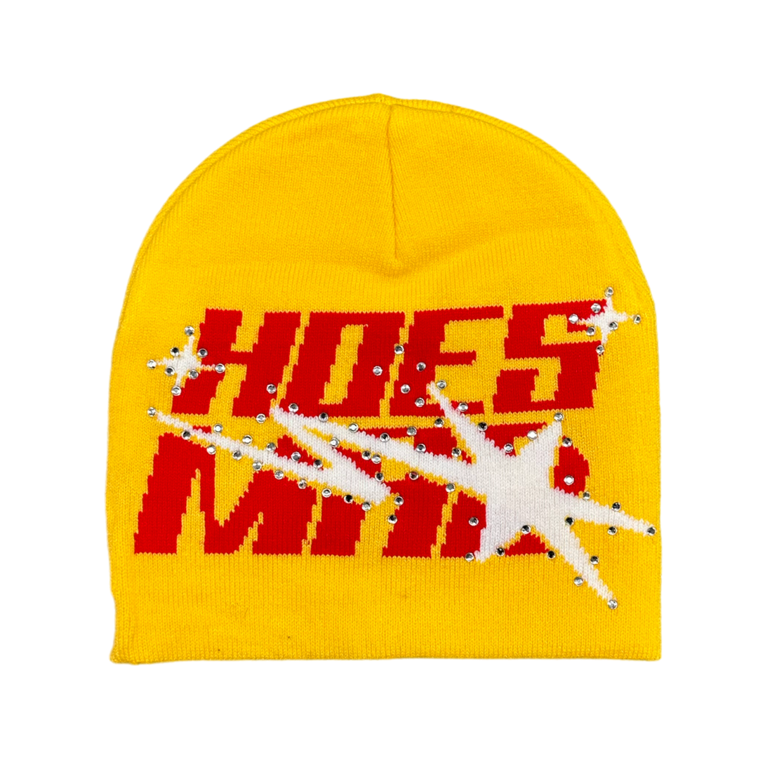 HOES MAD BEANIE - YELLOW/RED