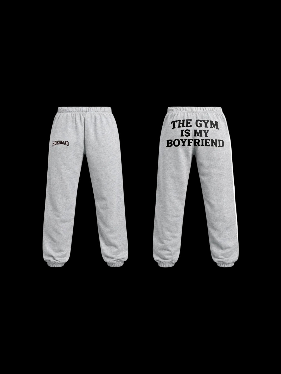 The Gym Is My Boyfriend Sweatpants (Grey/Black)