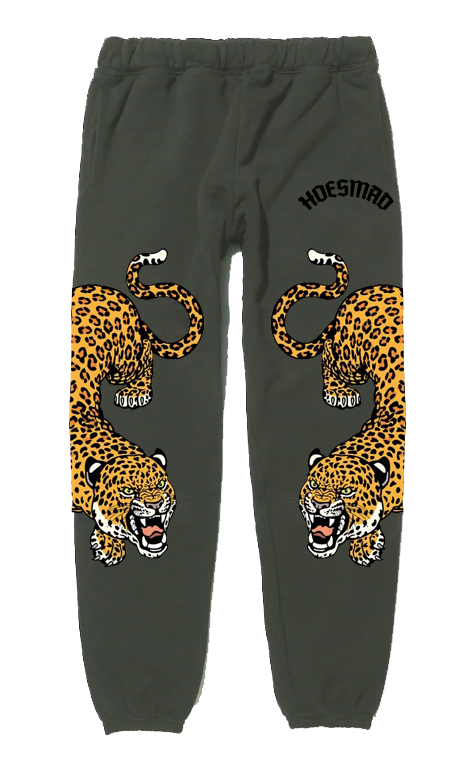 Hoes Mad Leopard Sweatpants (Heather Grey)