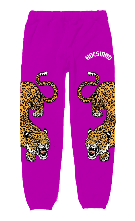 Hoes Mad Leopard Sweatpants (Fuchsia)