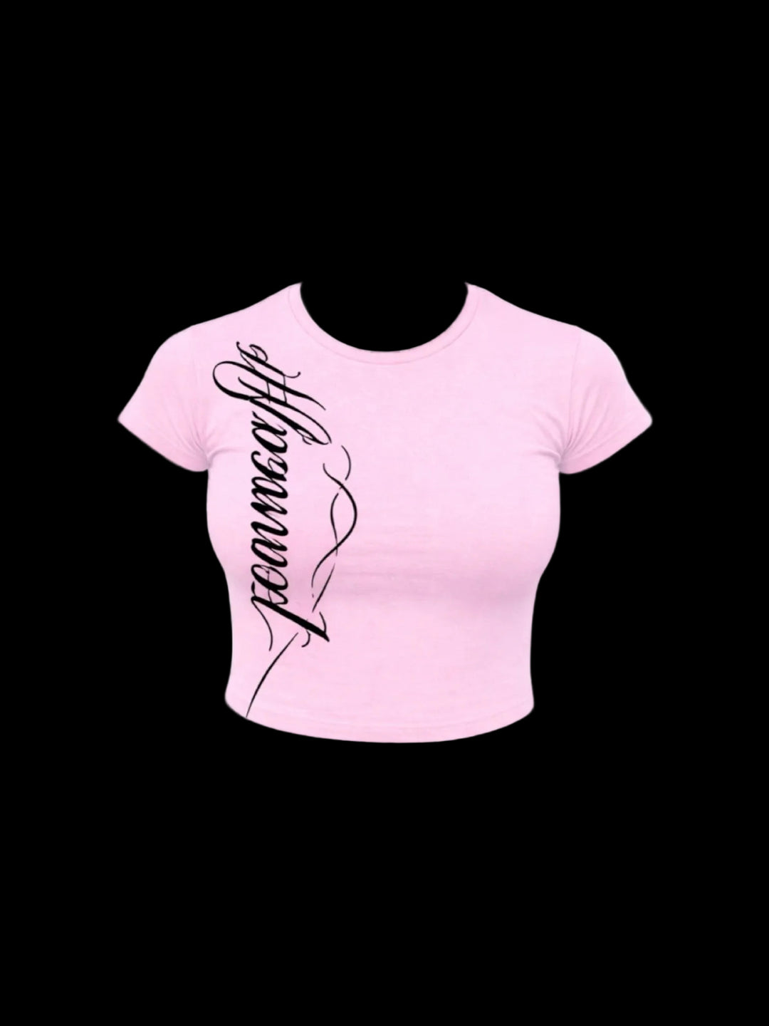 Hoesmad Cursive Babytee (Pink/Black)