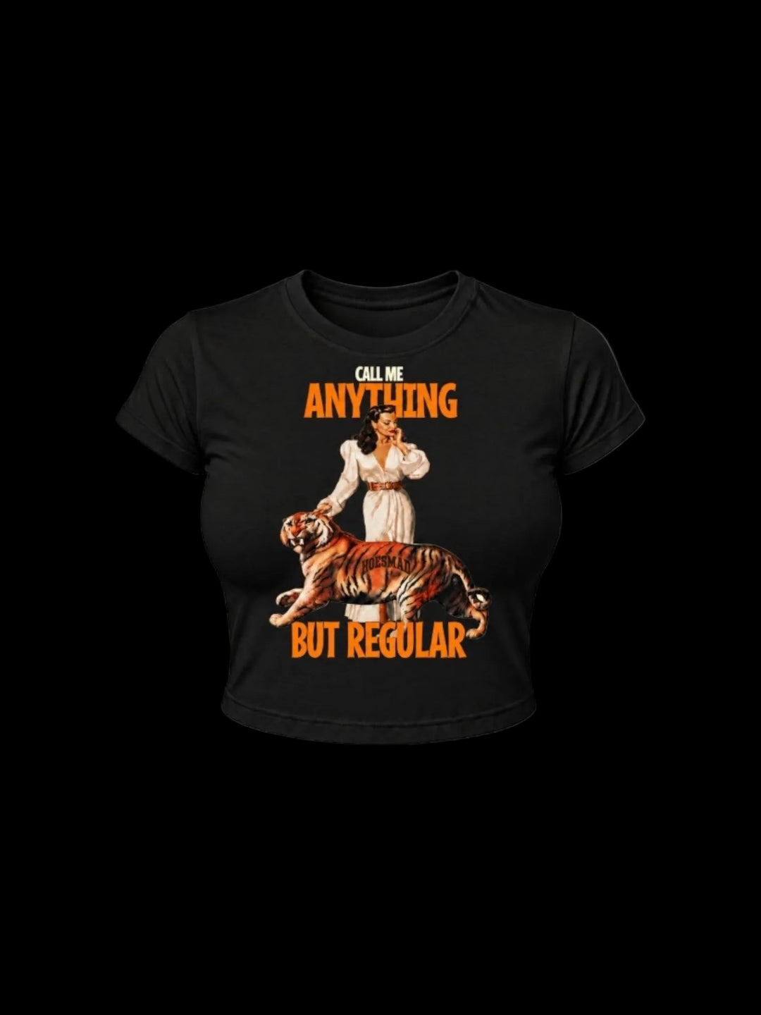 Hoesmad "anything but regular" babytee (black)