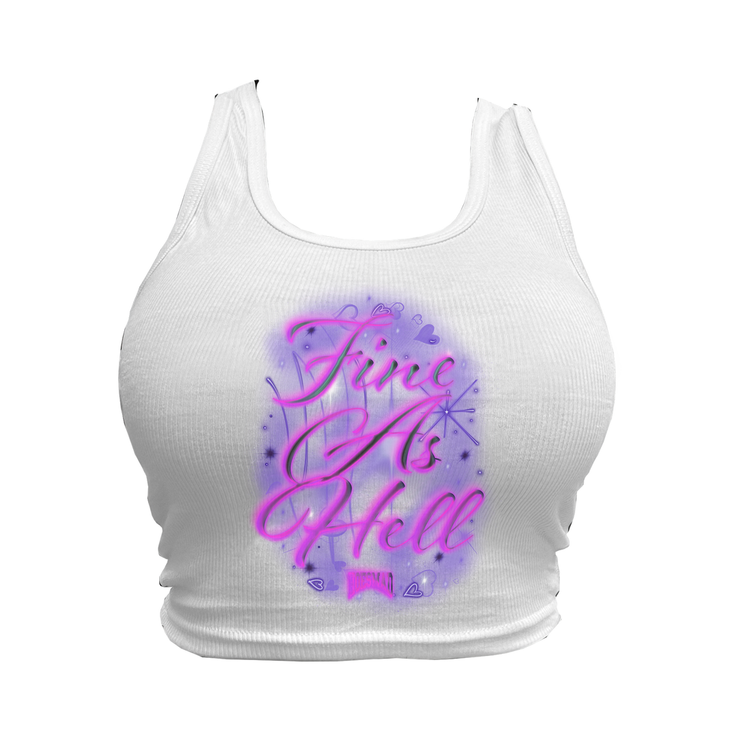 Fine As Hell Airbrush Tanktop (Purple)