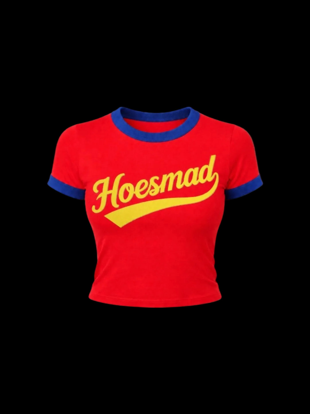 Hoesmad Baseball Logo Poly Tee (Red/Blue/Yellow)