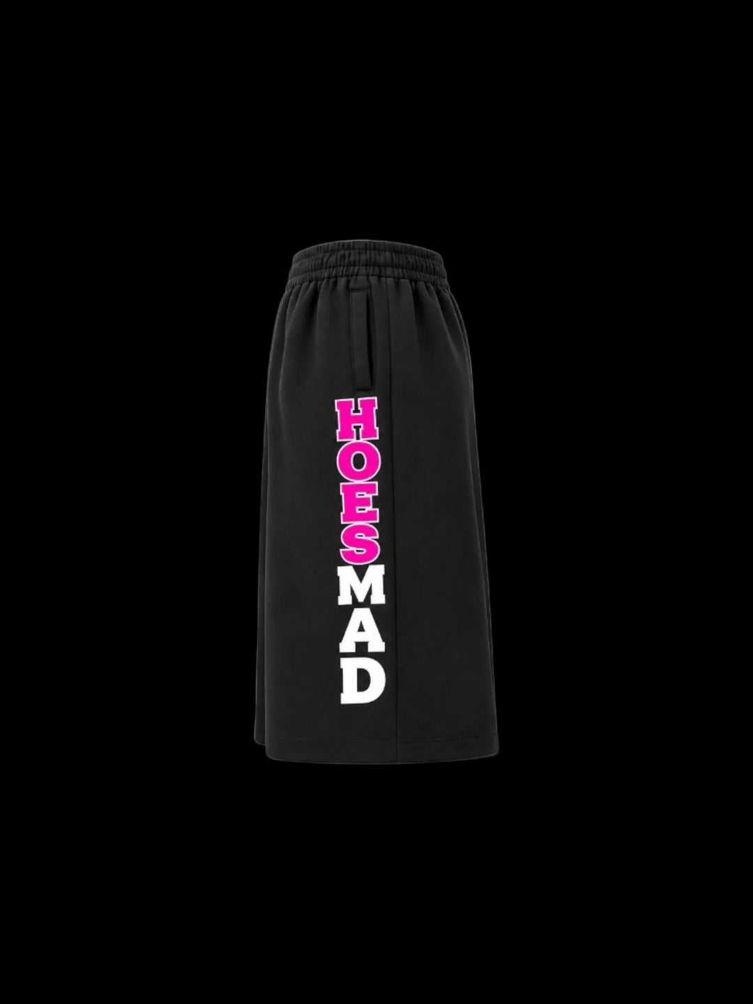 Hoesmad Black Mid Length Shorts (Pink/White)