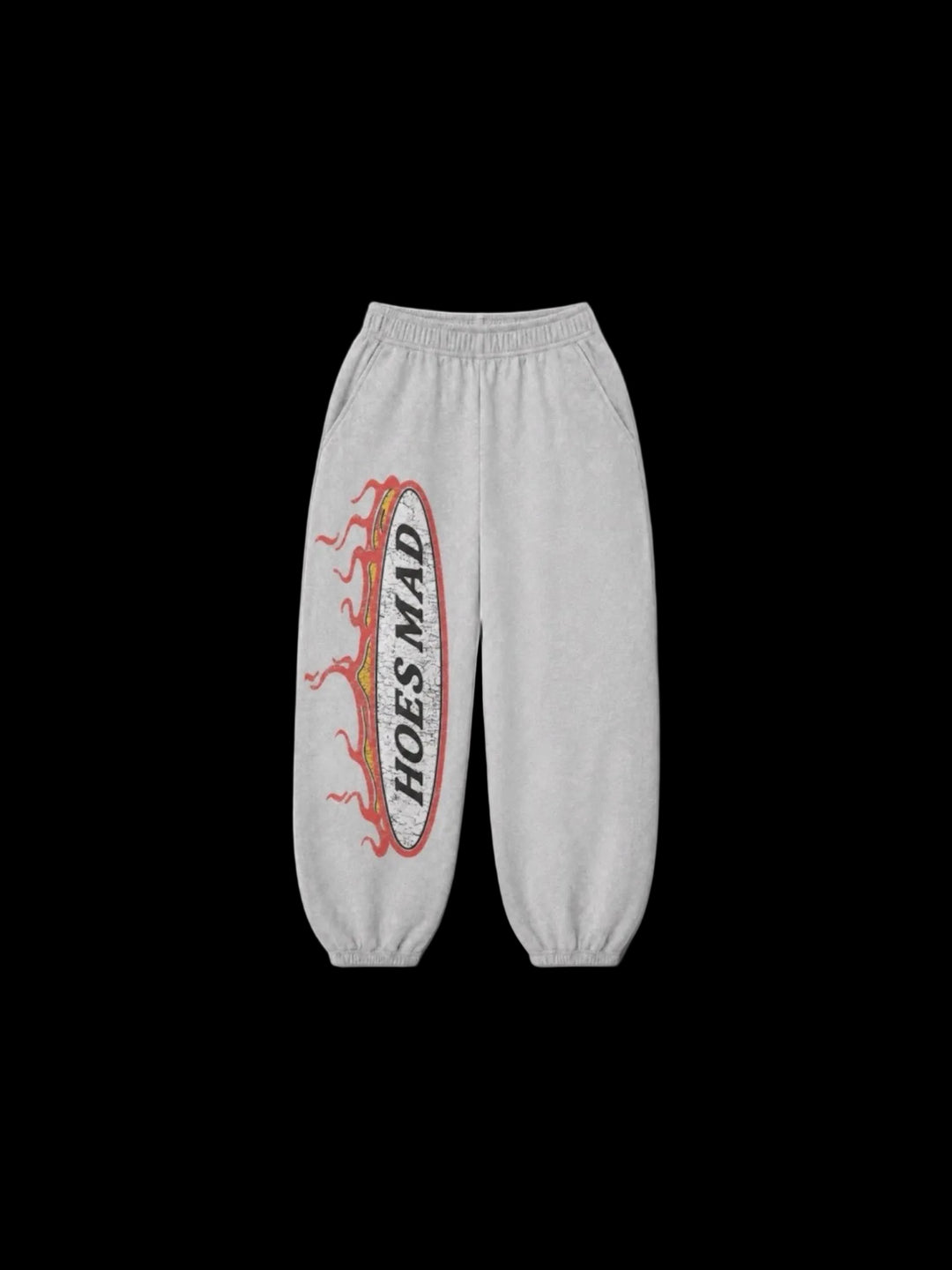 Hoesmad Flame Logo Heather Grey Sweatpants