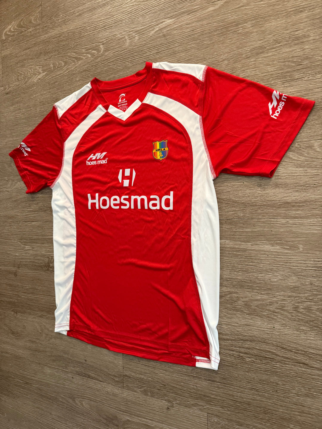 Hoes Mad Logo Soccer Jersey (Red)