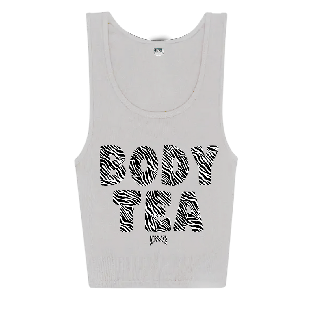 Body Tea Tanktop (White/Zebra Stripe)