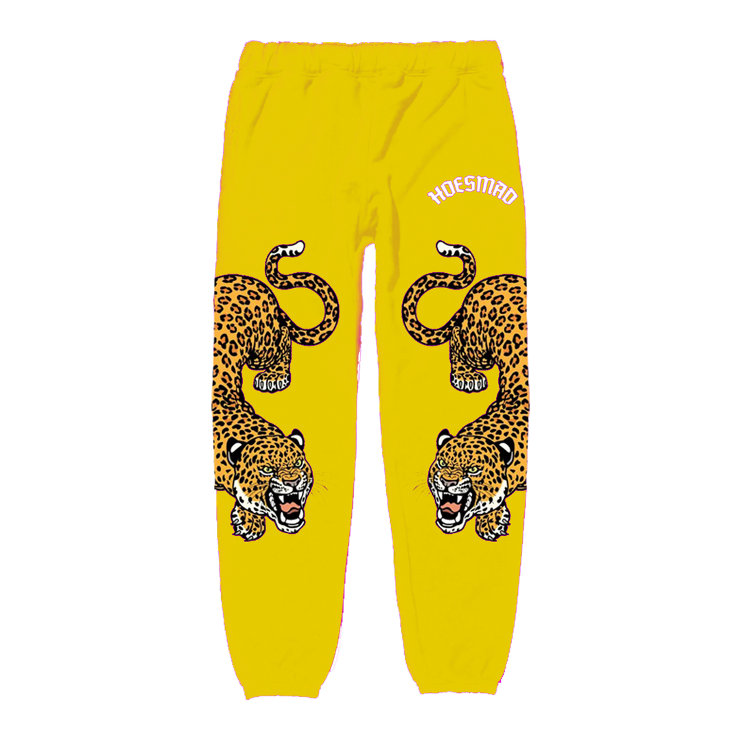 Hoes Mad Leopard Sweatpants (Yellow)