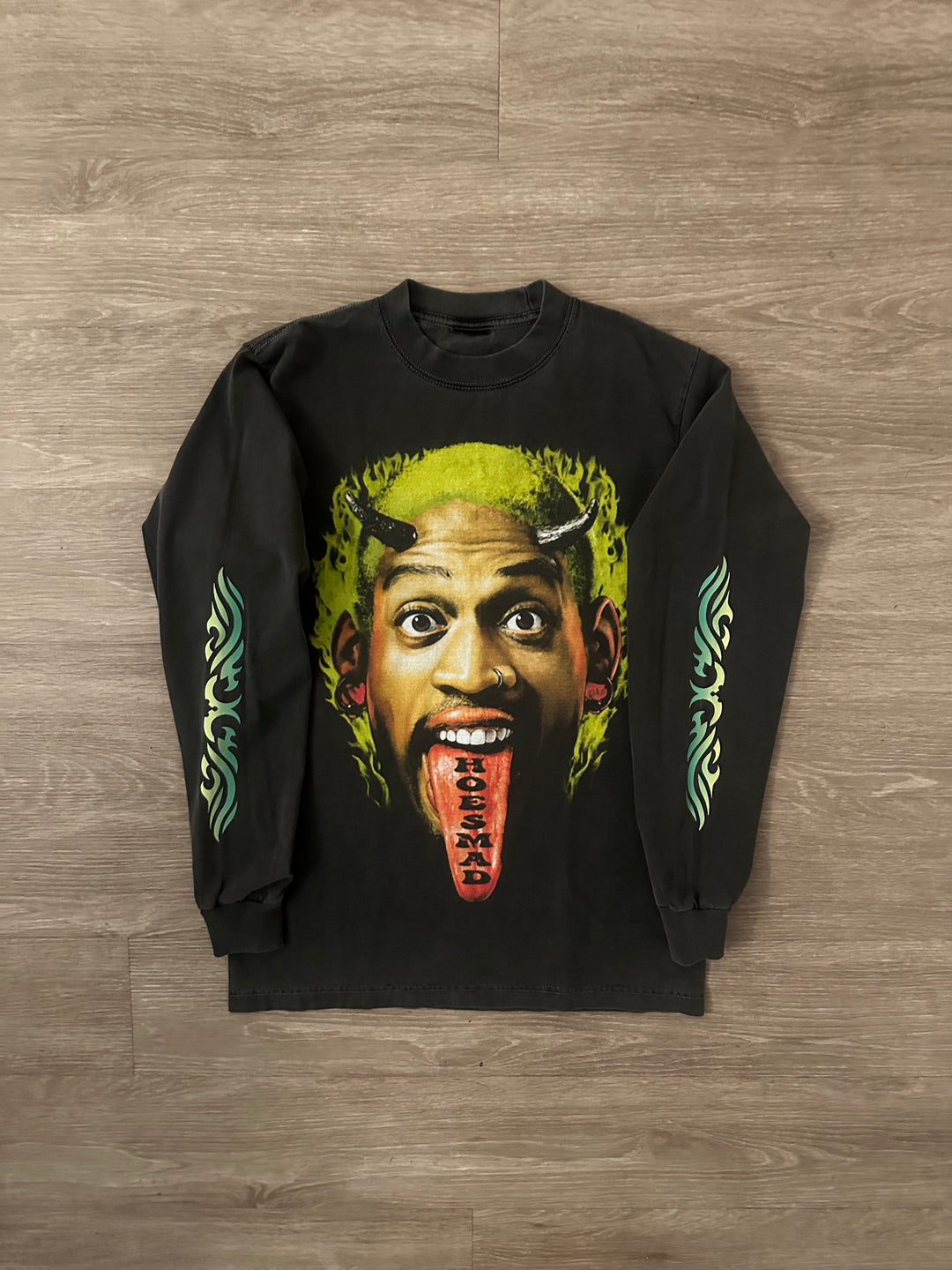 Dennis Devil Long Sleeve- Vintage Grey/Lime Green