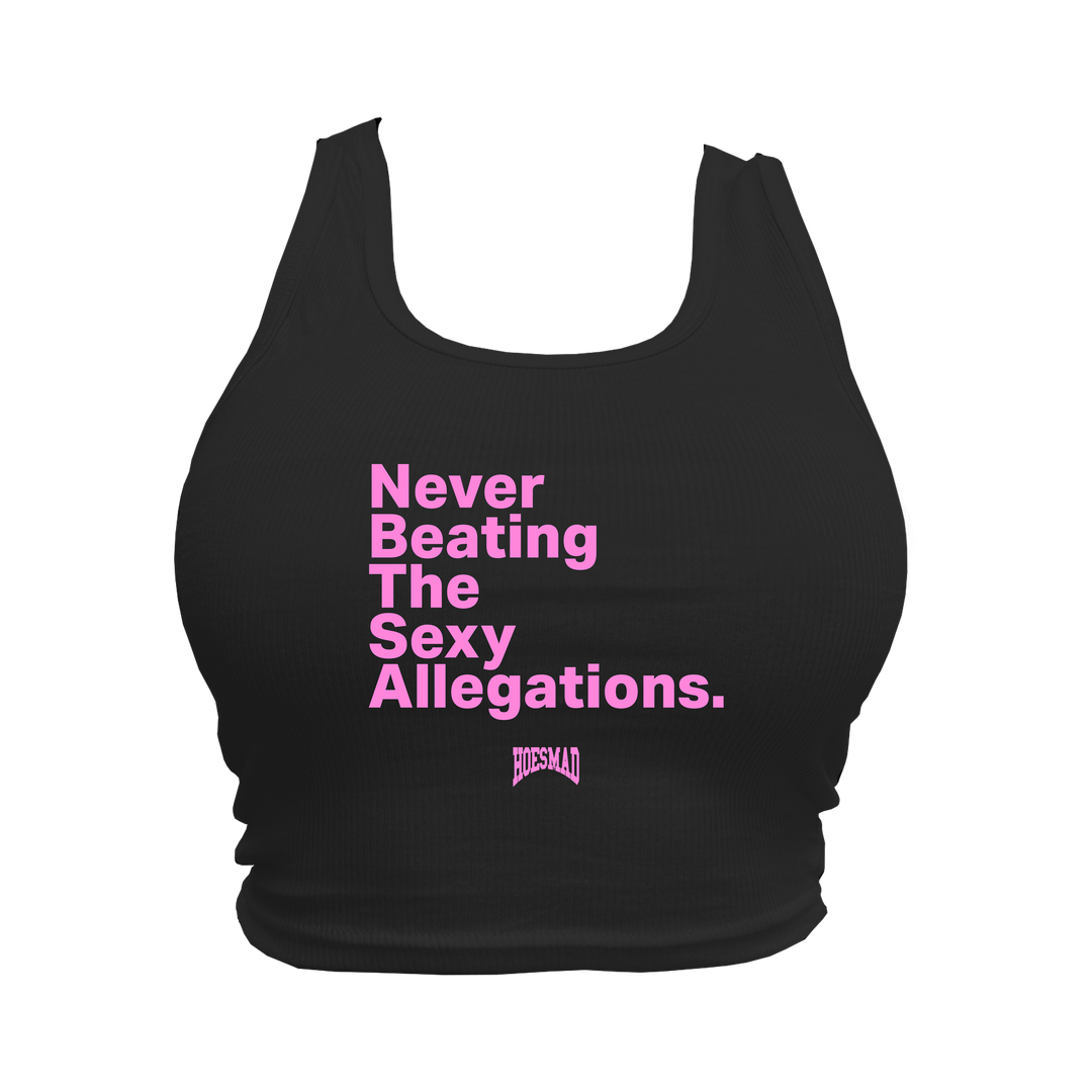Never Beating The Sexy Allegations Tanktop (Black/Pink)
