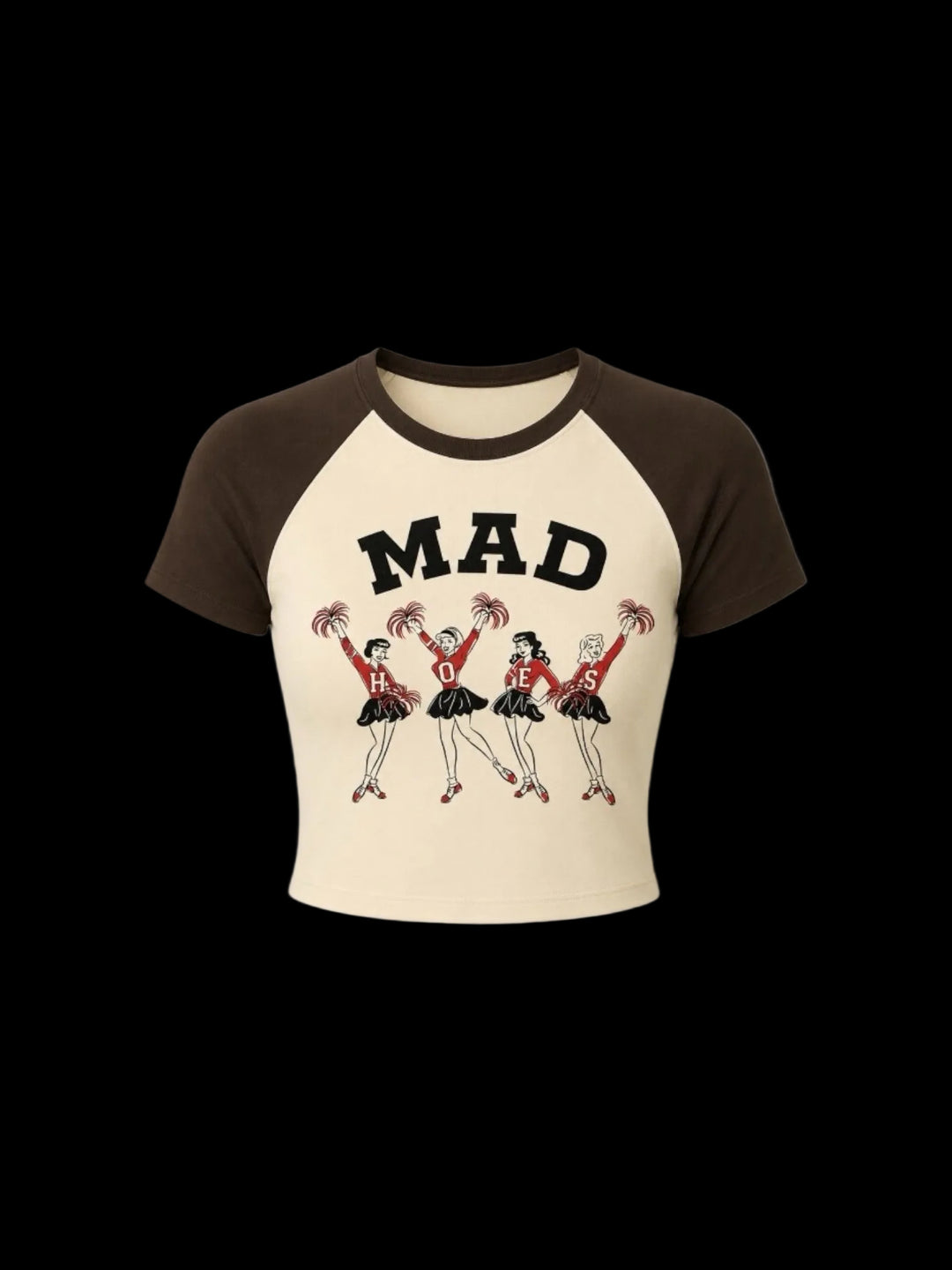 Hoes Mad Cheerleader Babytee (Brown)