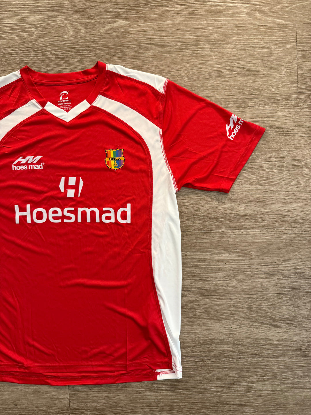 Hoes Mad Logo Soccer Jersey (Red)