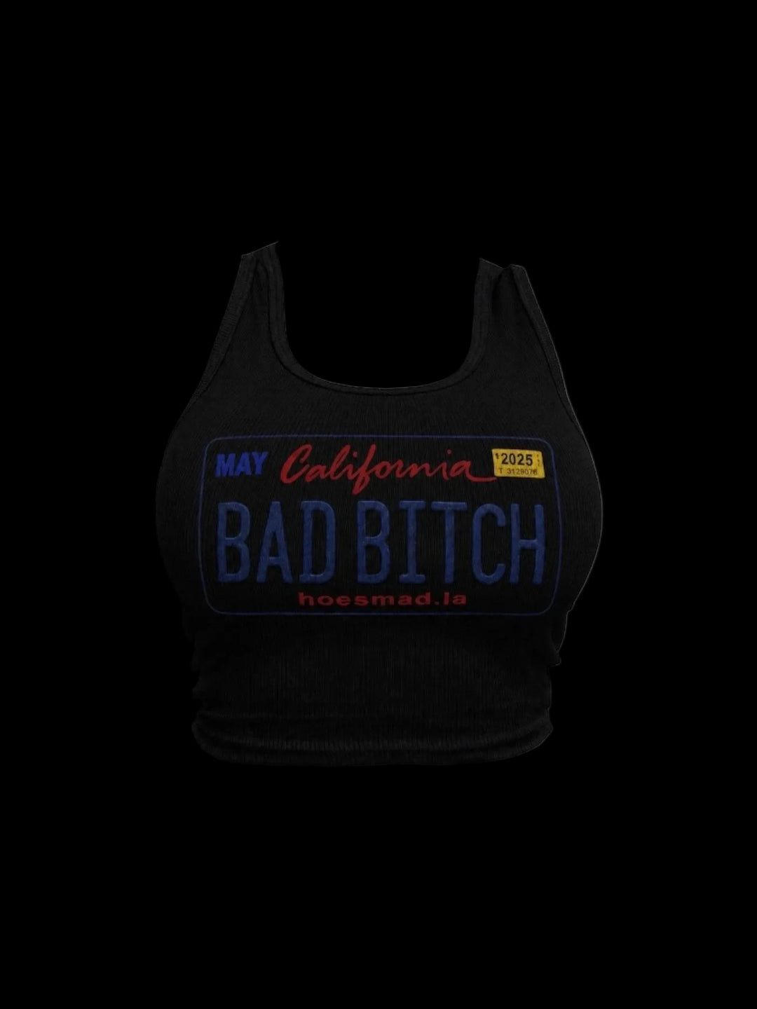 Bad B*tch Los Angeles License Plate Tank (black)