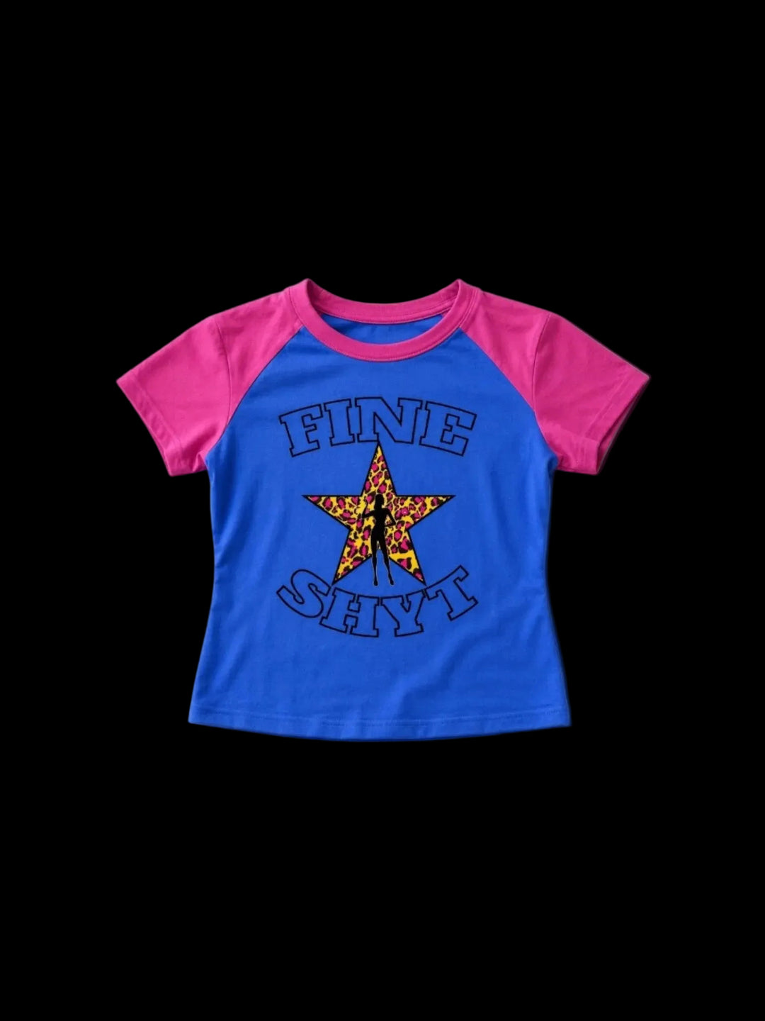 Fine Shyt Babytee (Fucshia/Blue/leopard)