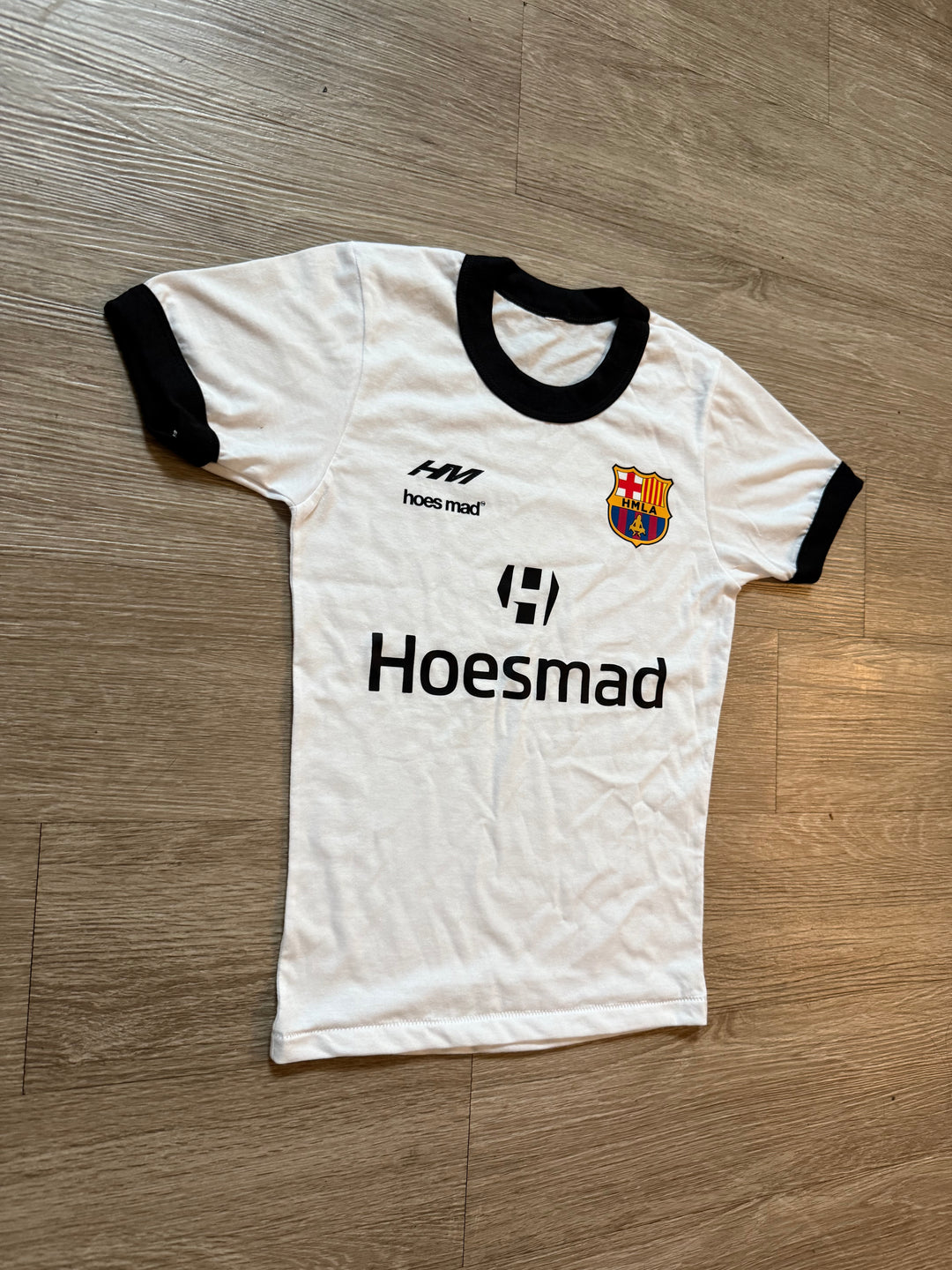 Hoes Mad Womens Soccer Tee (White/Black)