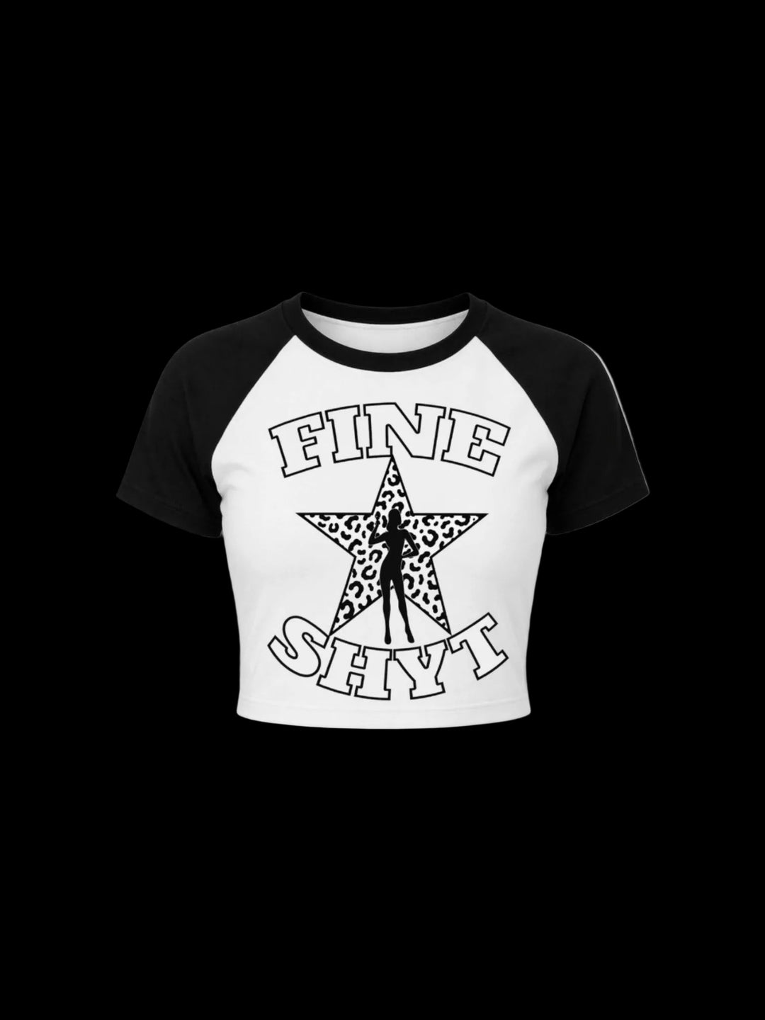 Fine Shyt Leopard Babytee (Black/White)