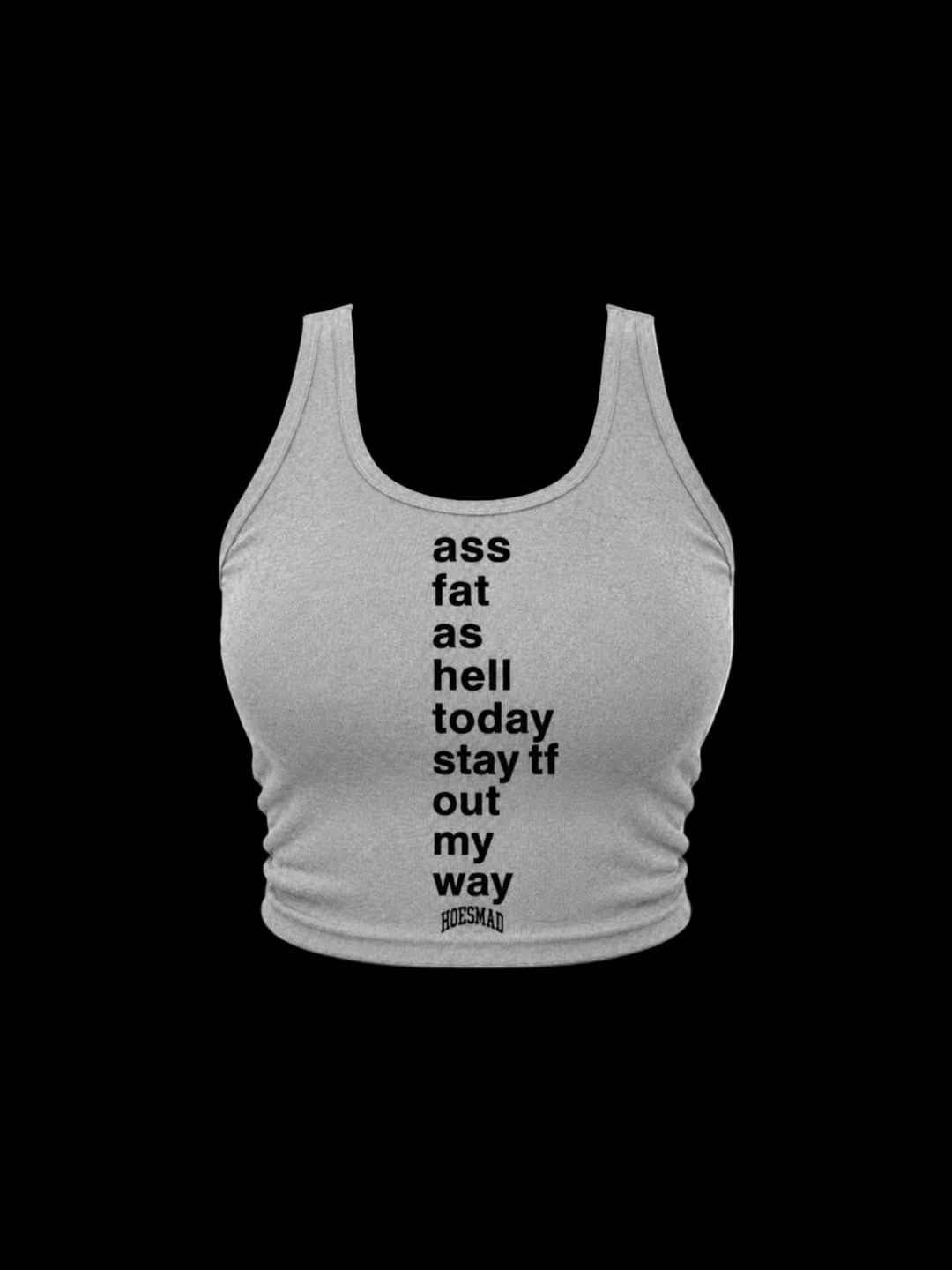 Ass Fat As Hell Tanktop (grey/black)