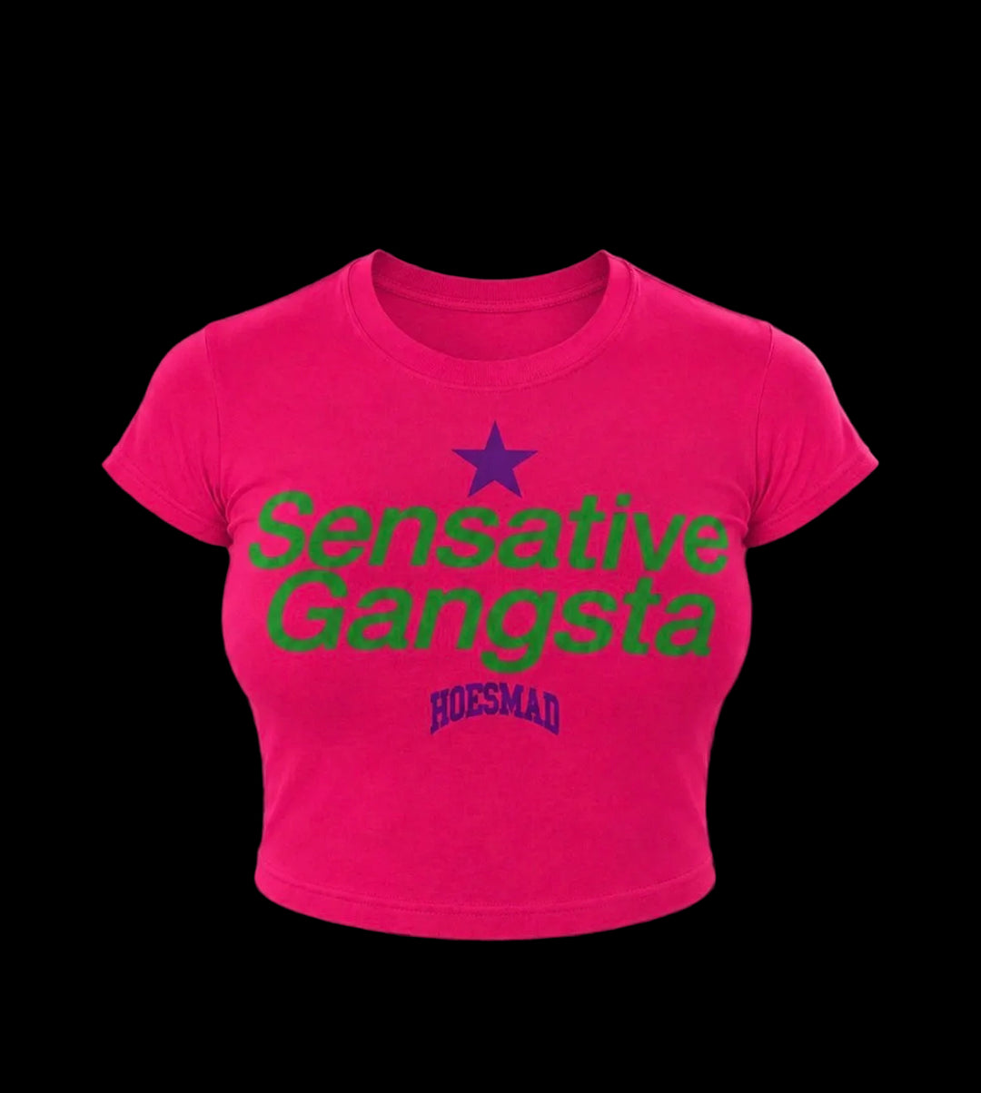 Hoesmad Sensative Gangsta Babytee (Fuchsia)