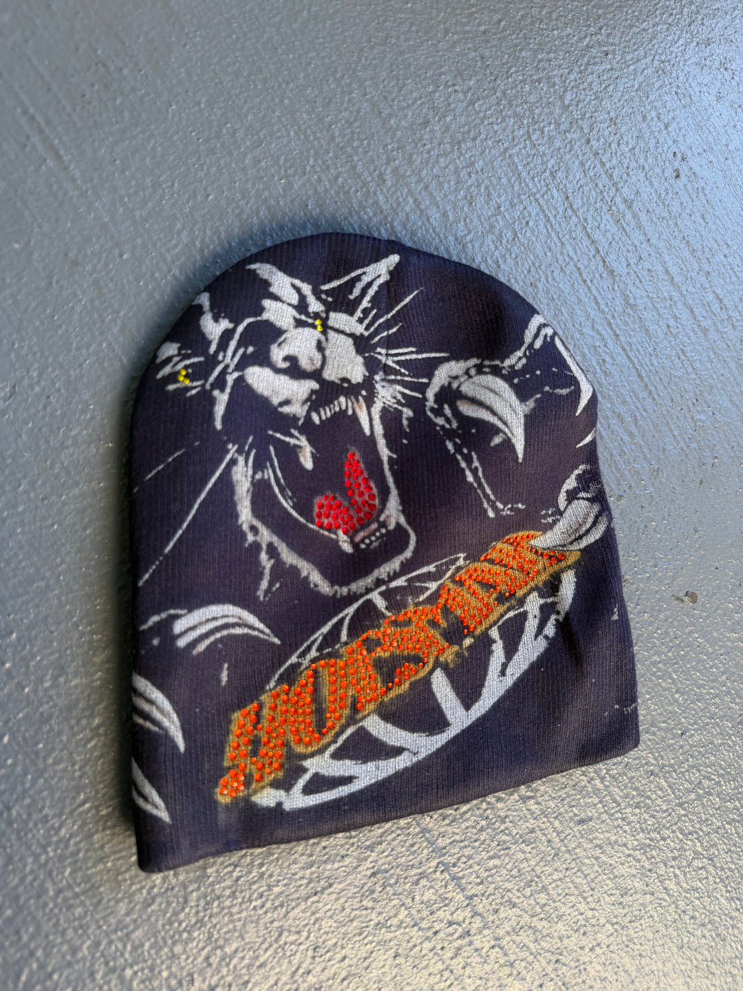 Hoesmad Navy Jaguar Rhinestone Beanie