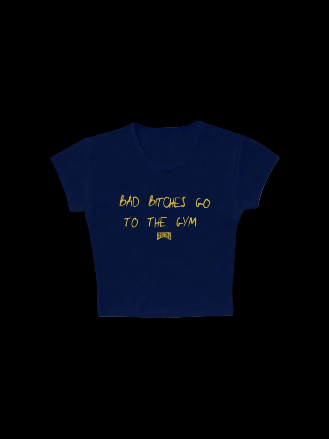 GO TO THE GYM BABY TEE - Navy/Blue