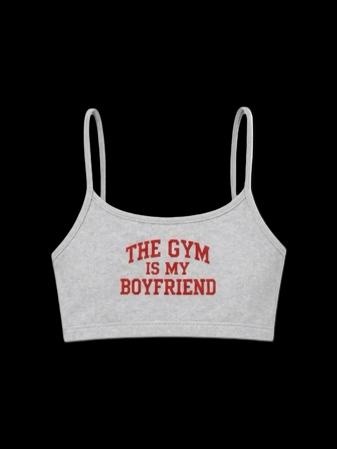 The Gym Is My Boyfriend Brallet (Grey/Red)