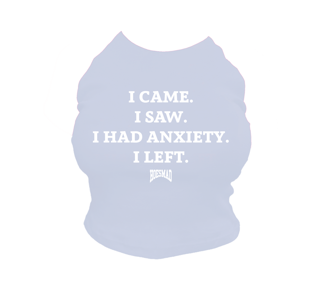 ANXIETY HOESMAD BABY TEE - White/Grey