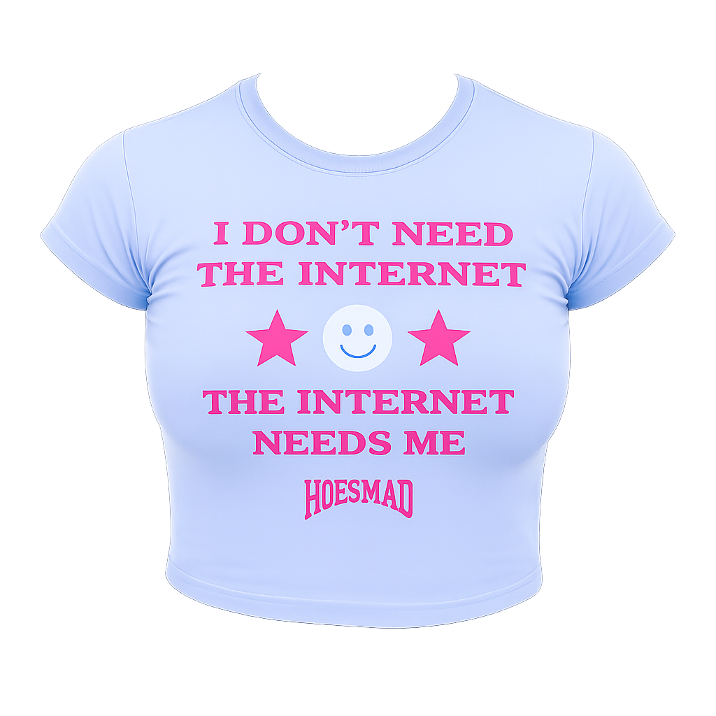The Internet Needs Me Babytee (light blue)