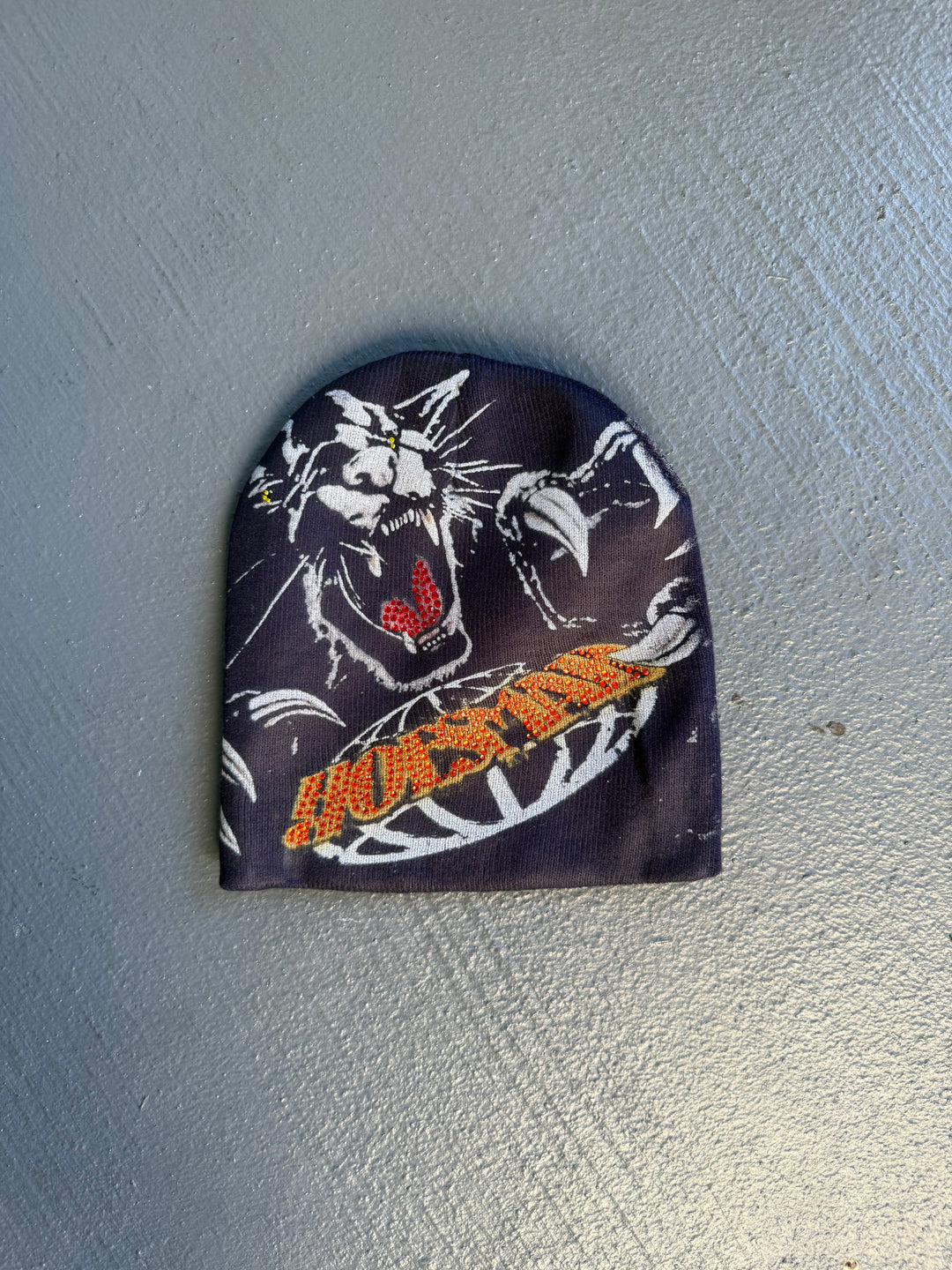 Hoesmad Navy Jaguar Rhinestone Beanie