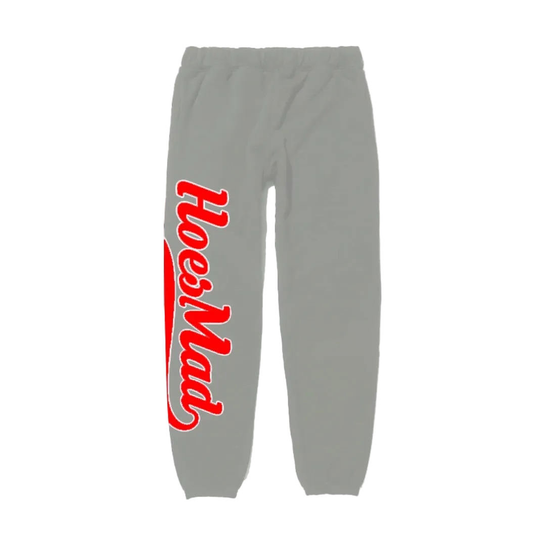 Hoesmad Baseball Logo Sweatpants (Grey/Red)