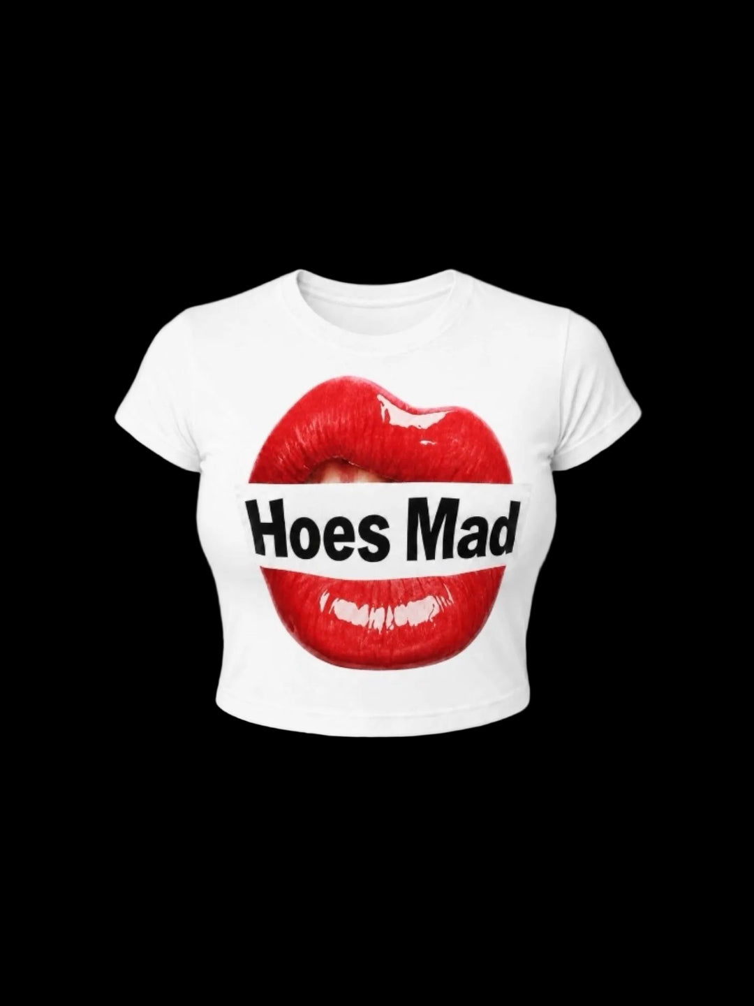 Hoesmad Lips Babytee (white/red)