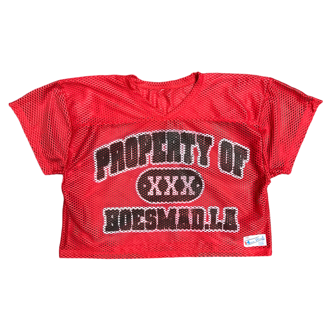 PROPERTY OF HOESMAD BOX CUT JERSEY - RED/BLACK