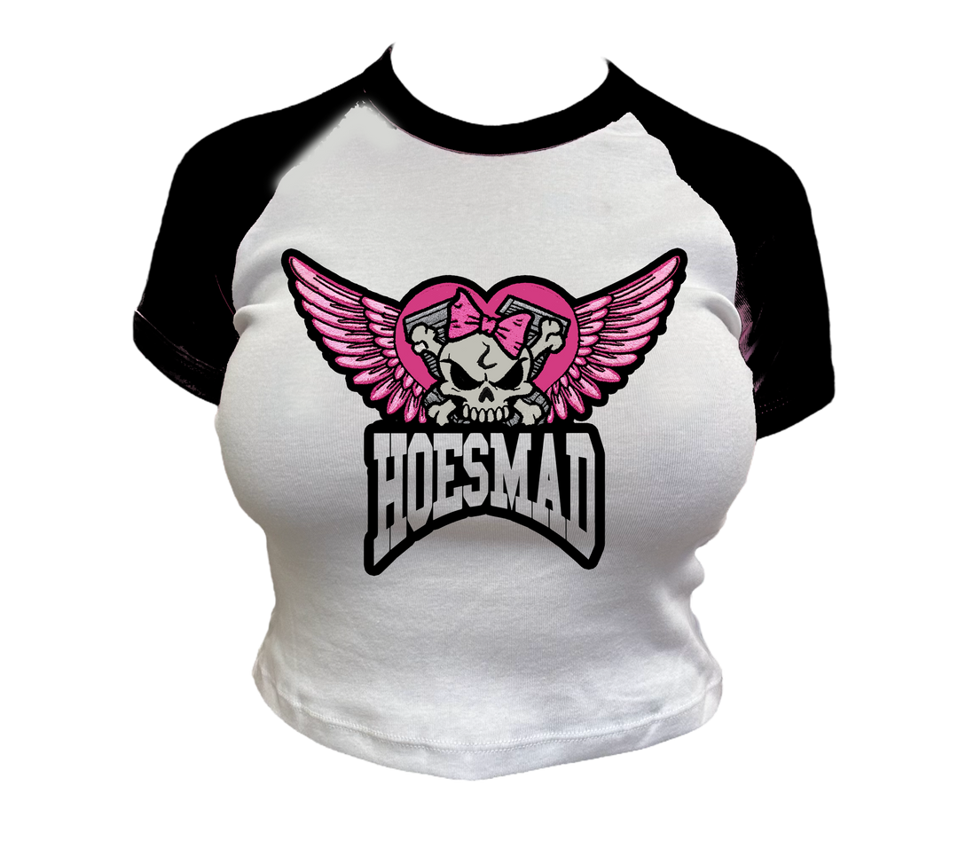 Hoesmad Black Biker Rhinestone Babytee