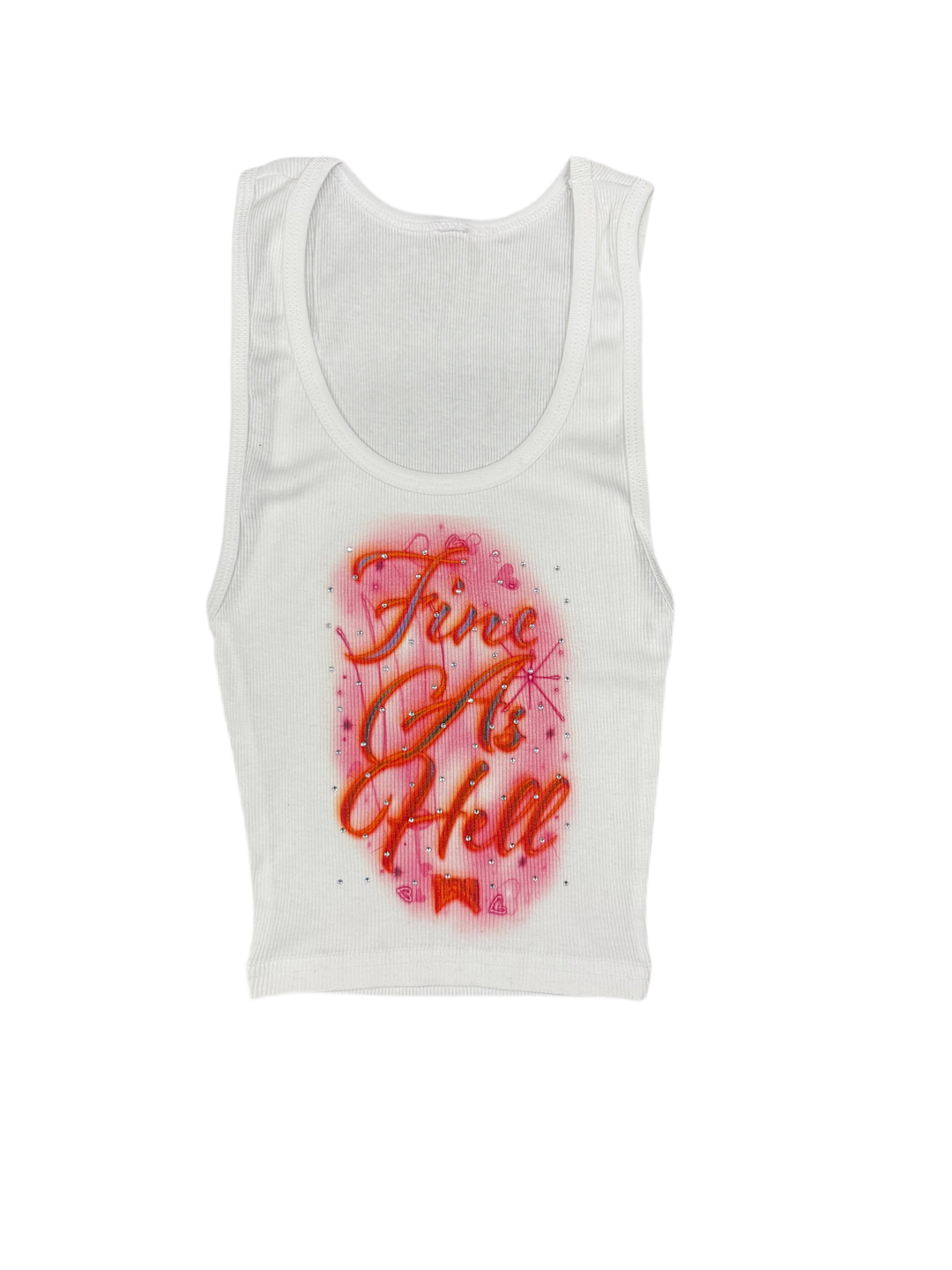 Fine As Hell Airbrush Tanktop (Pink/Orange)
