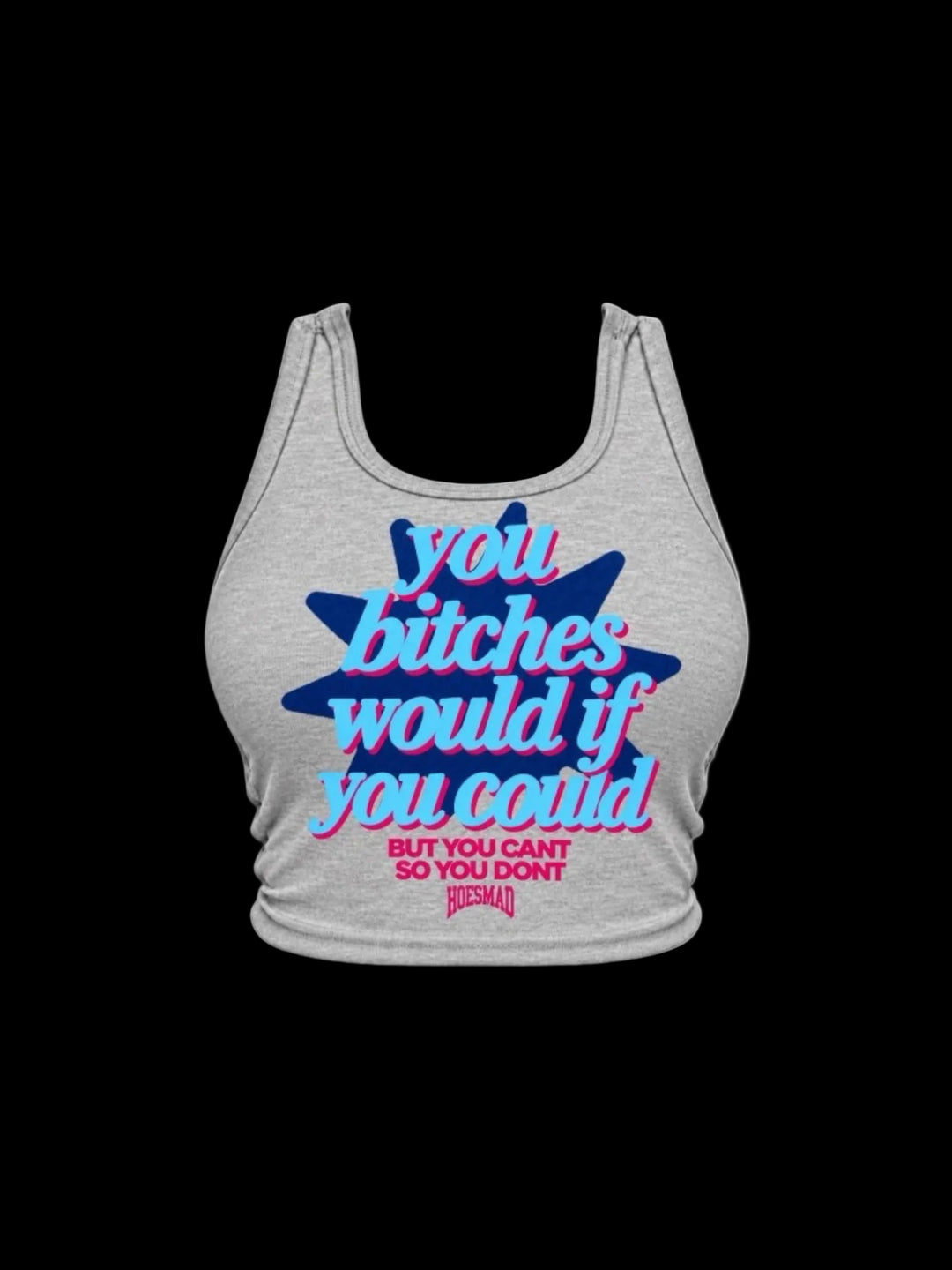 Hoesmad "would if you could" babytee (grey)