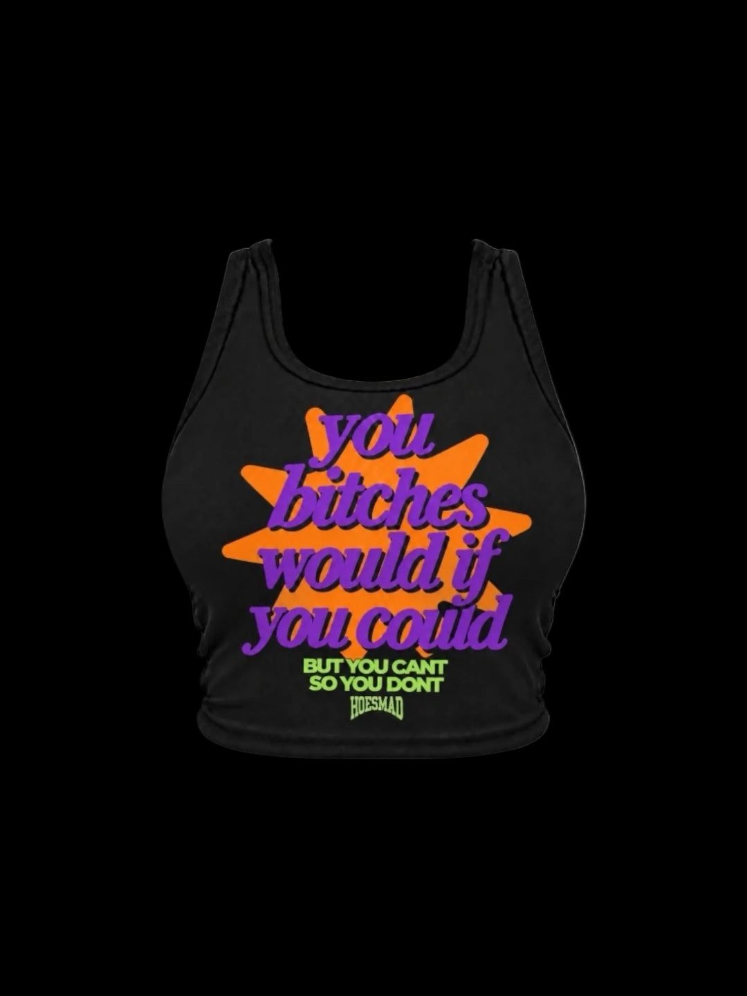 Hoesmad "would if you could" babytee (black)