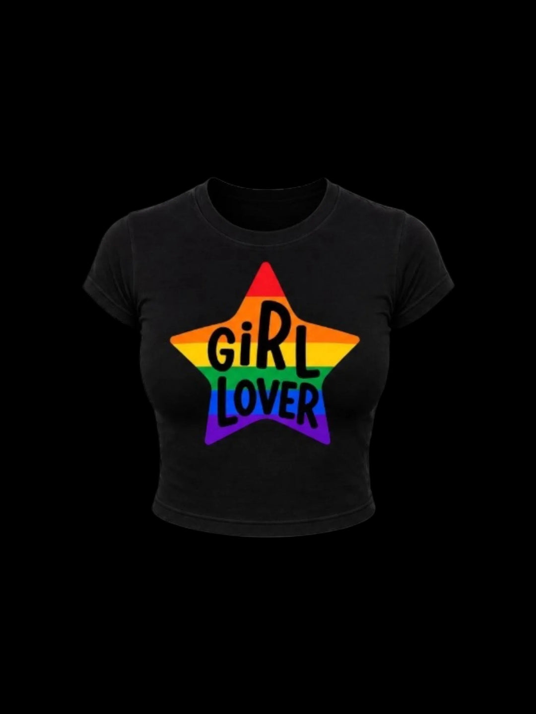 Girl Lover Babytee (black/rainbow)