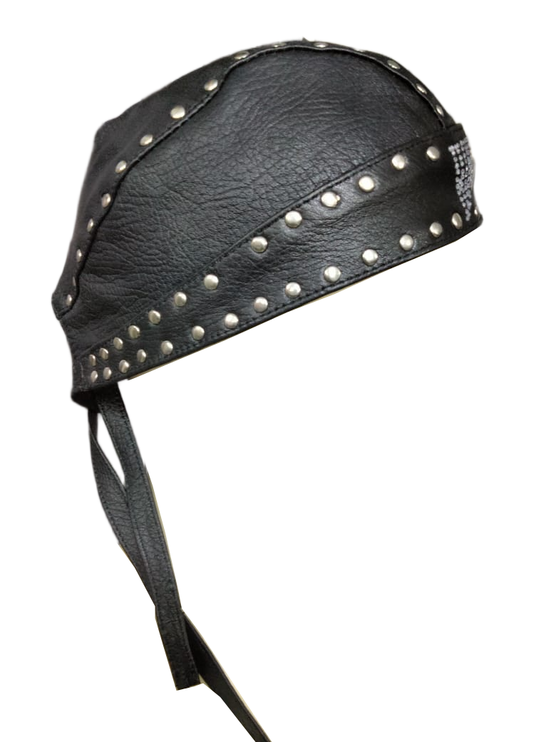 Hoesmad Rhinestone Black Biker Hat