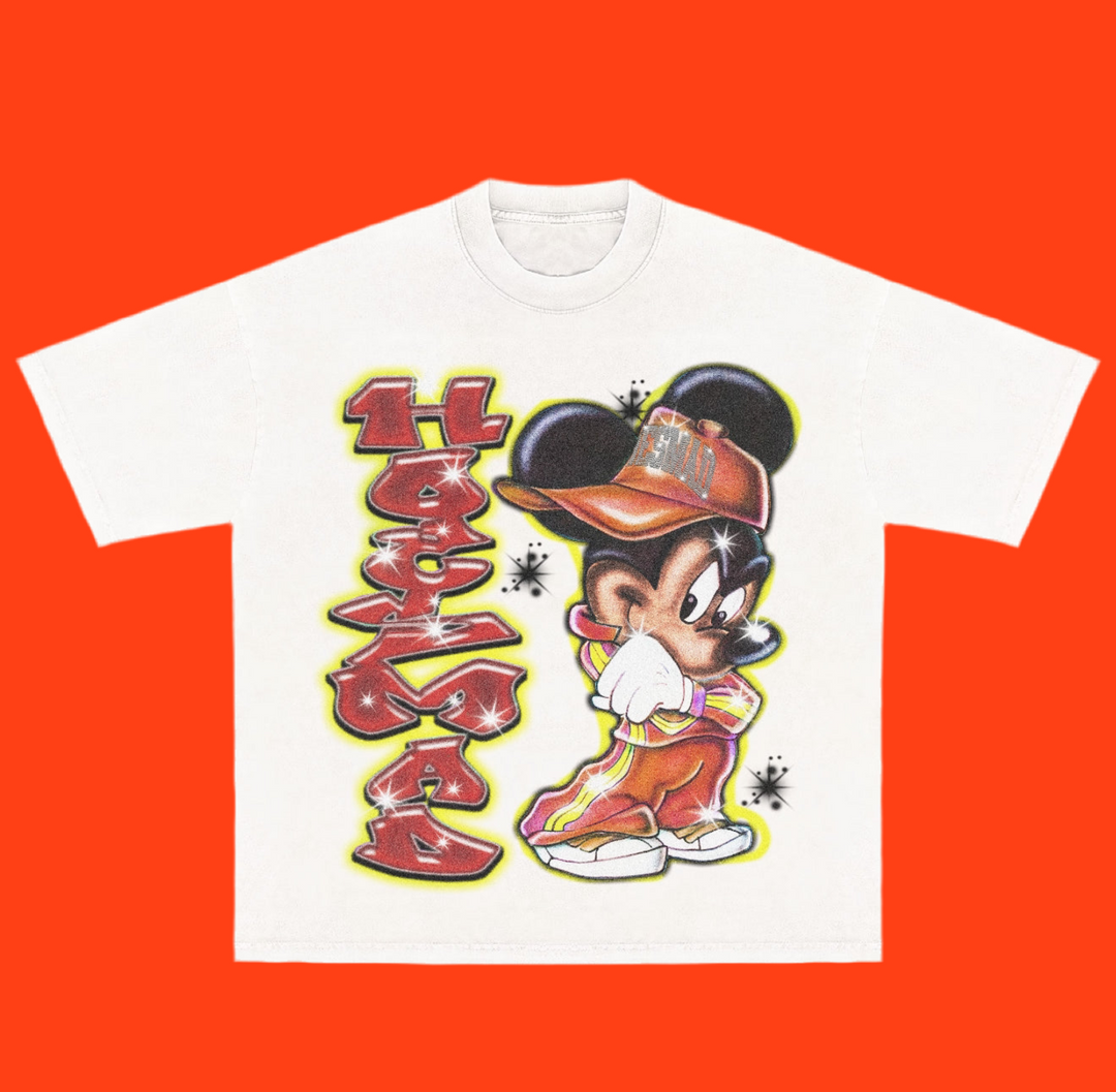 Hoesmad Hood Mickey Mouse Airbrush Tee (Red)