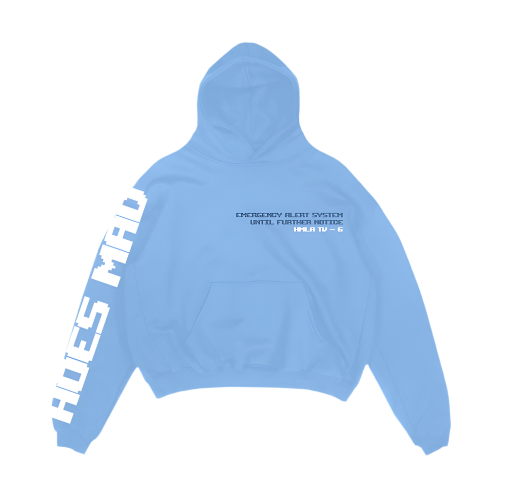 Hoes Mad Emergency Hoodie Blue