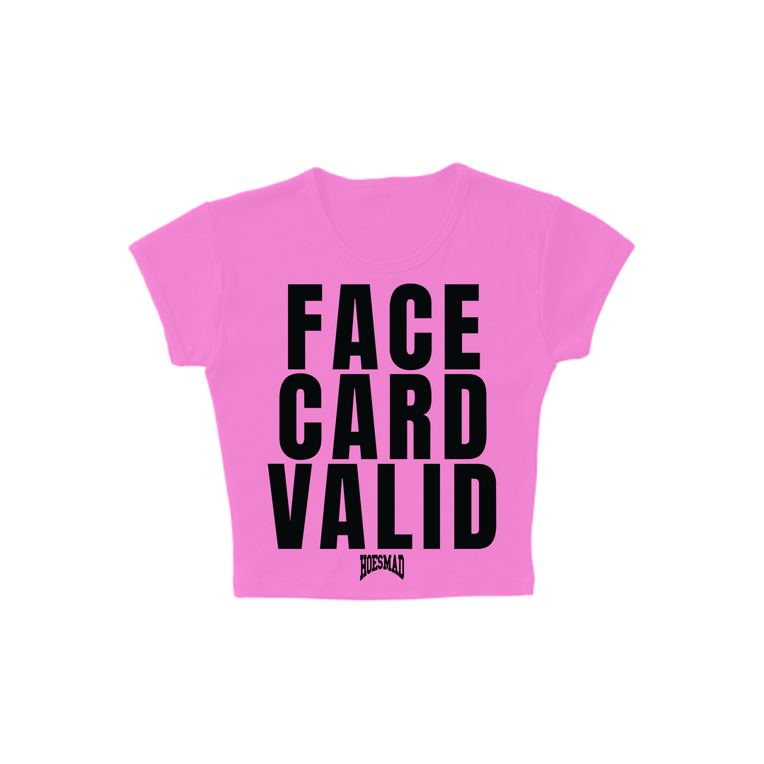Face Card Valid Babytee (Pink/Black)