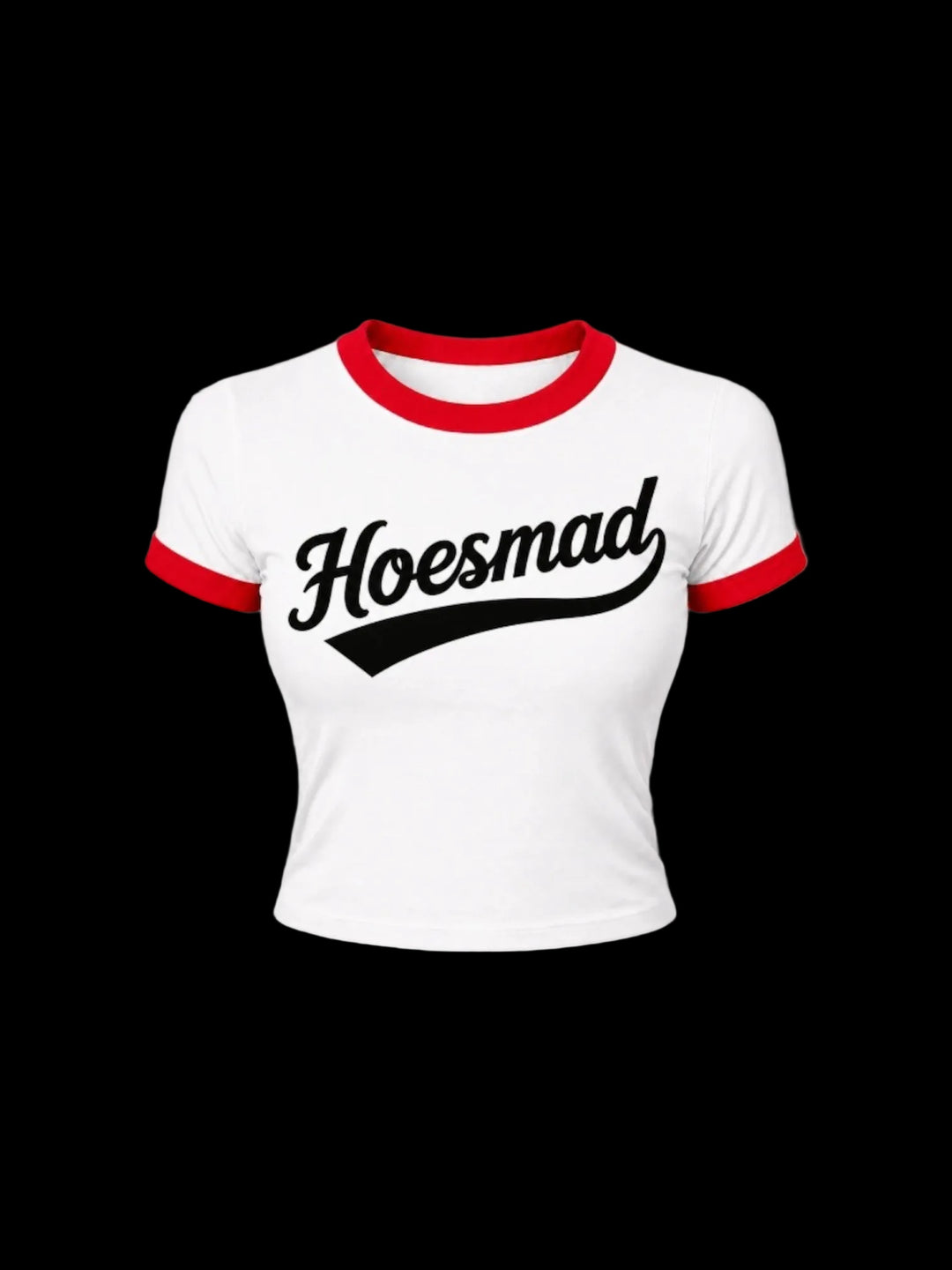 Hoesmad Baseball Logo Poly Tee (White/red)