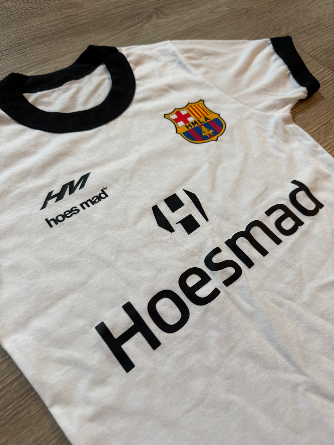 Hoes Mad Womens Soccer Tee (White/Black)