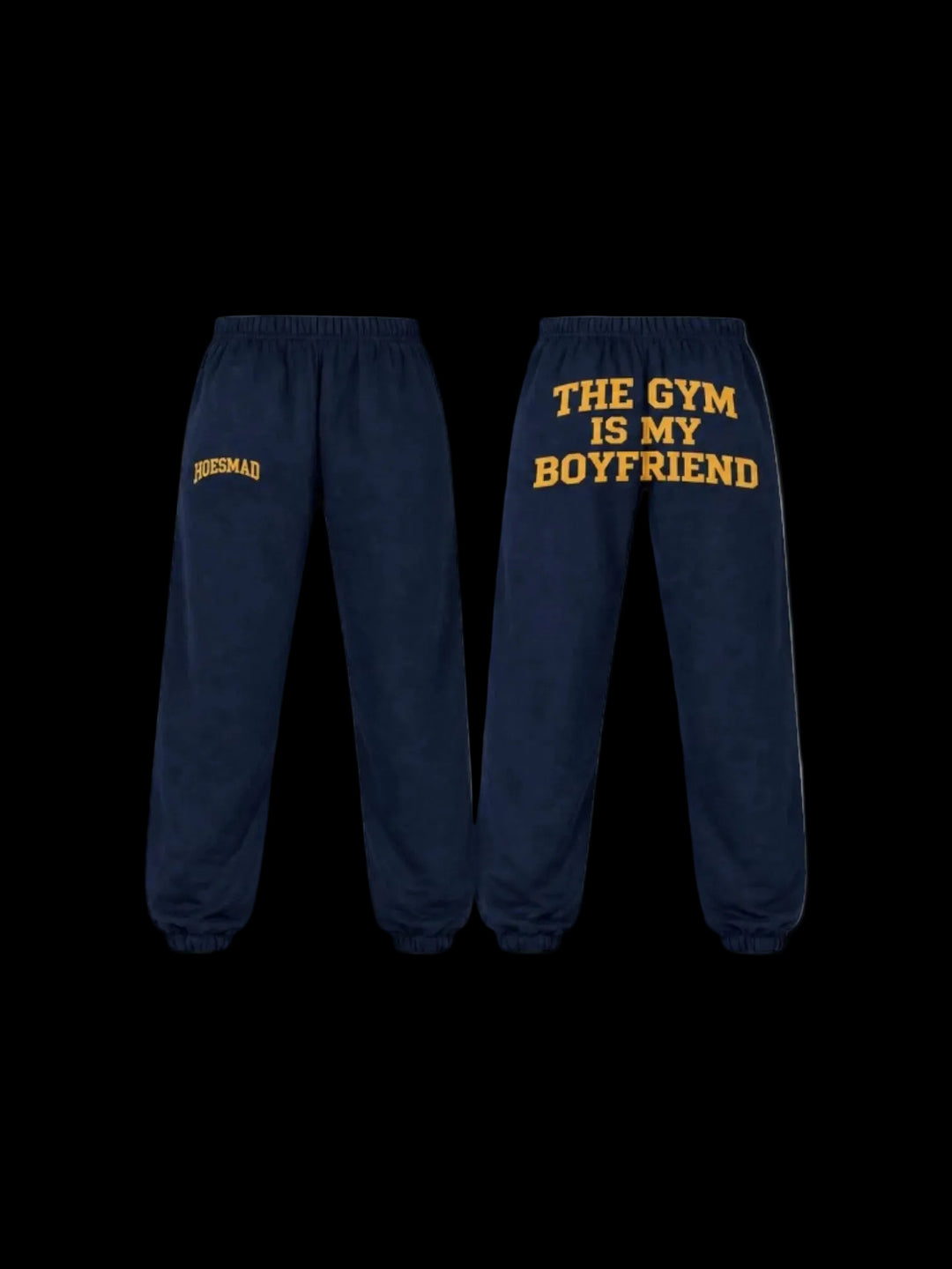 The Gym Is My Boyfriend Sweatpants (Navy/Gold)