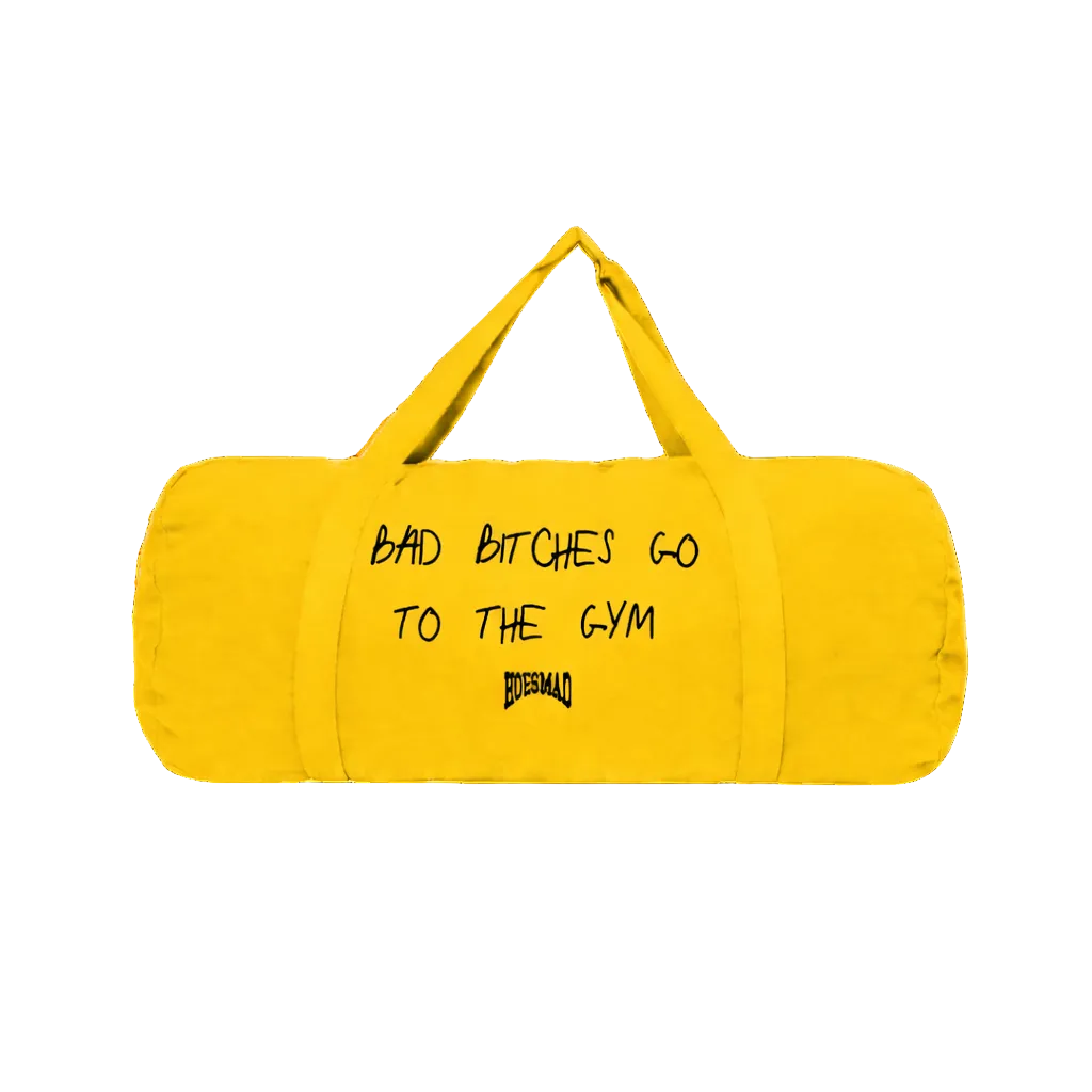 Bad B*tches Go To The Gym (Gym Bag) Yellow/Black