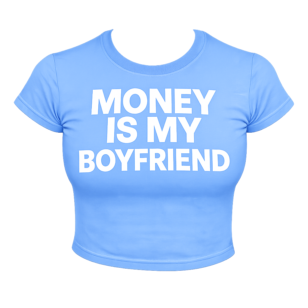 Money Is My Boyftiend Babytee (Light Blue)